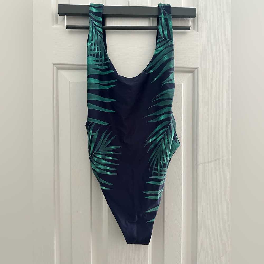 Aerie Palm Leaf One Piece Swimsuit